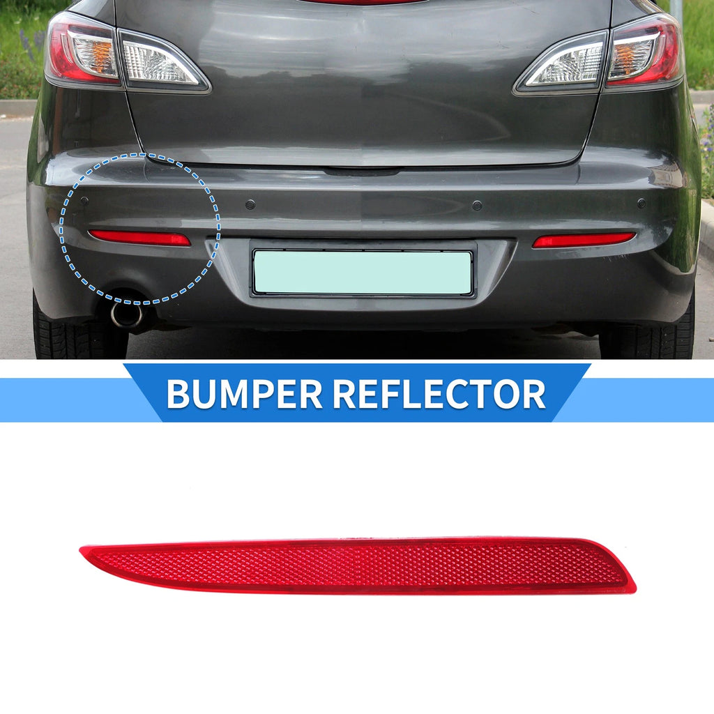Rear Bumper Reflector No.BBP2515M0A for Mazda 3 BL (2010–2013) Red