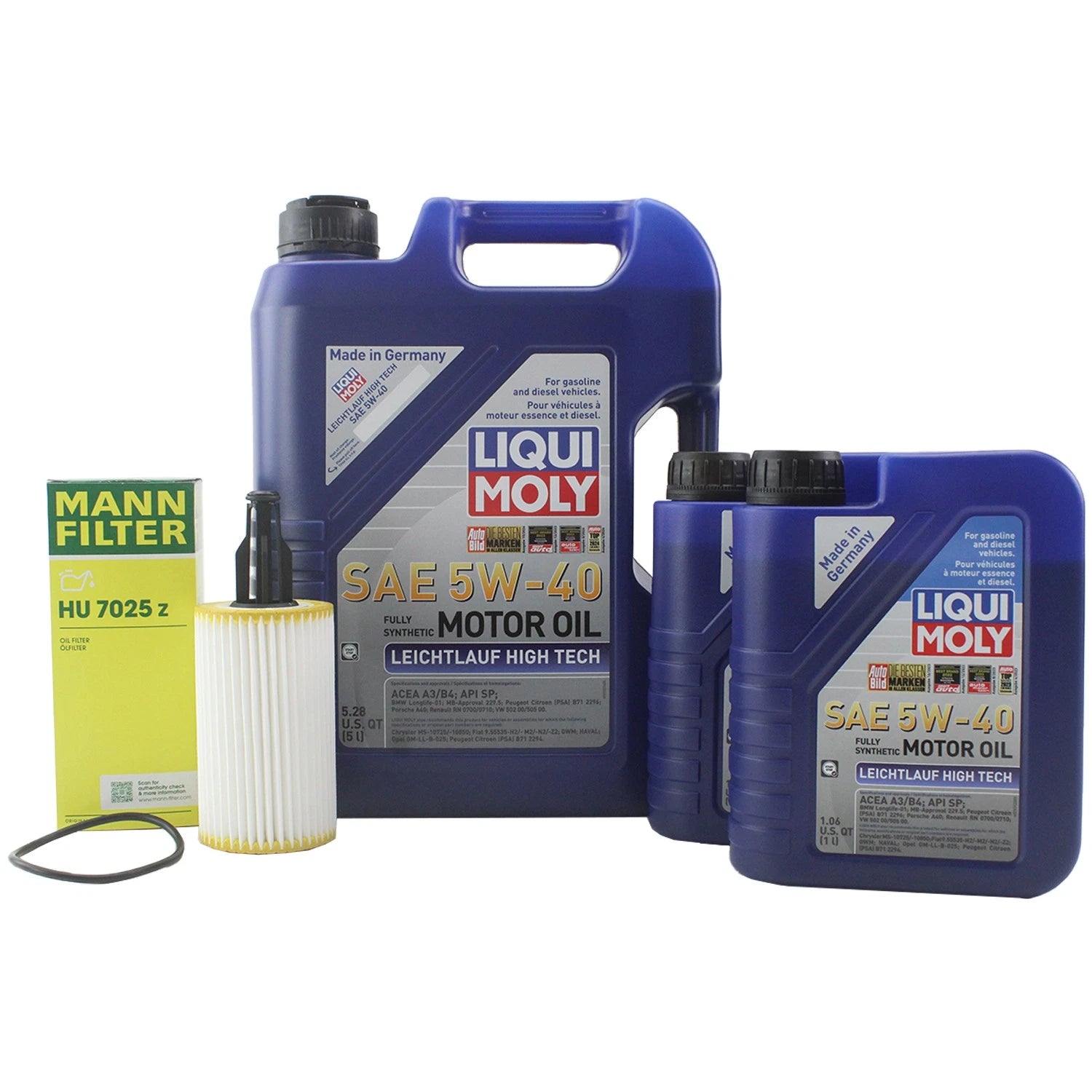 Oil Change Kit for Mercedes M276 (7L Liqui Moly Leichtlauf 5W-40)