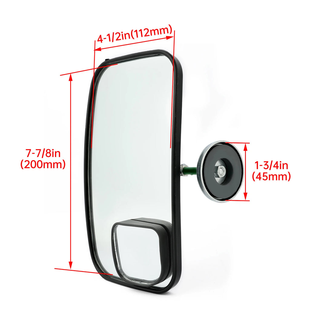 Magnetic Rearview Mirrors for John Deere Gehl Skid Steer Loader (W/Convex)