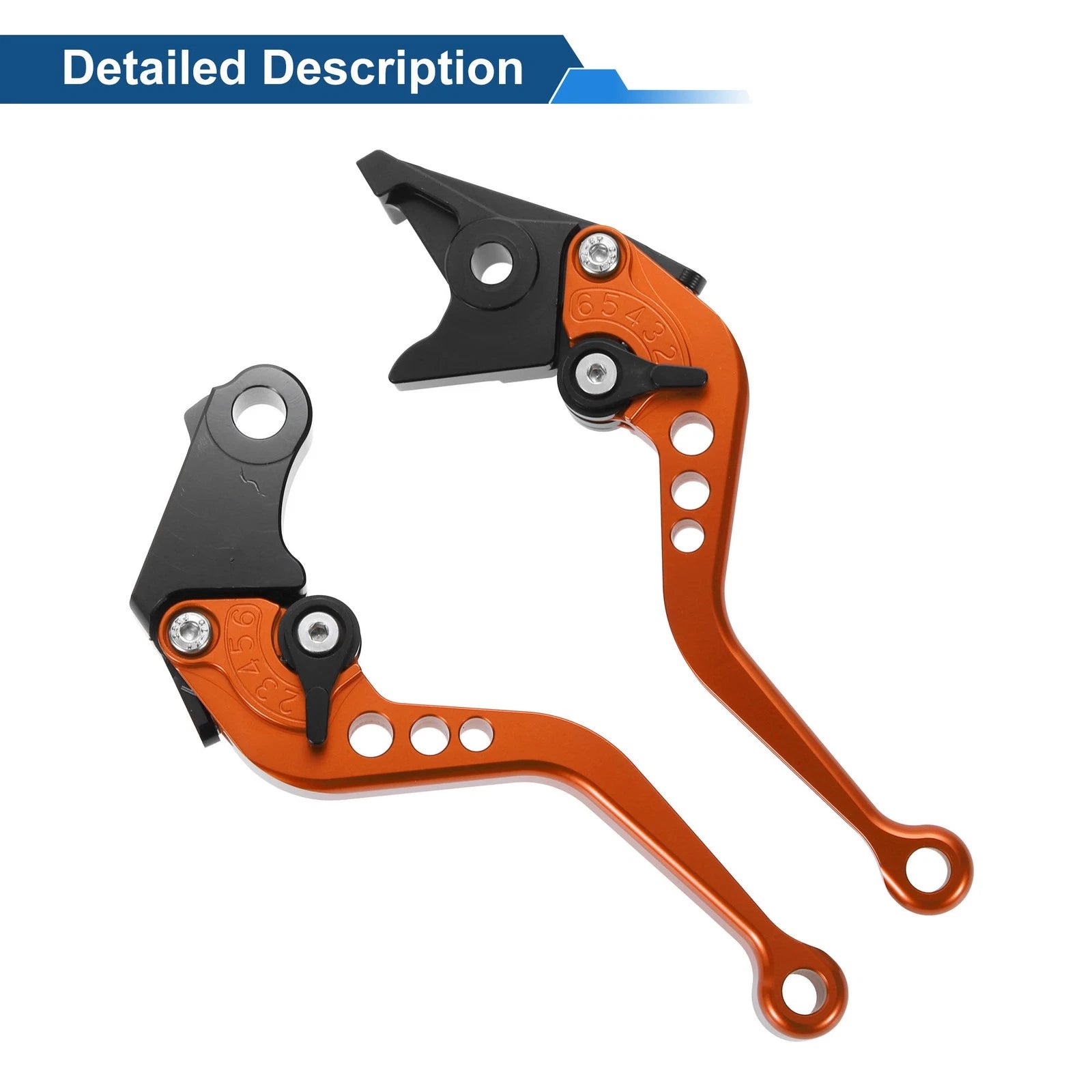 Long Brake Clutch Levers for Honda CB919 (2002–2007) Orange 1 Pair