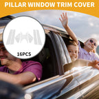 16 Pcs Door Pillar Window Trim for Toyota Corolla (2021–2024) Chrome