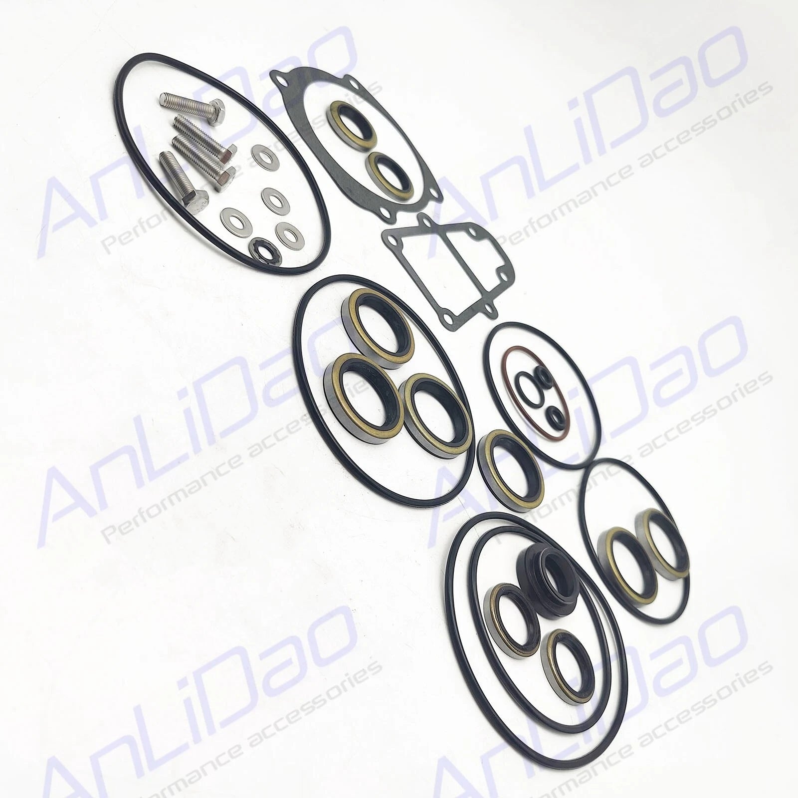 Gearcase Seal Kit for OMC BRP Evinrude Johnson (5006373, 5000411, 439141, 18-8384)