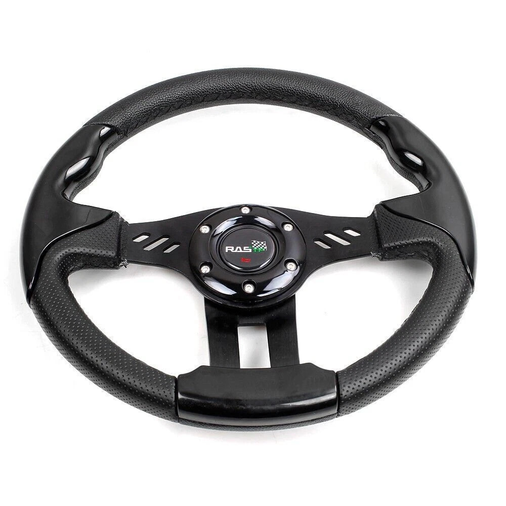 13" Black Steering Wheel & Adapter for EZGO TXT RXV (2008–2023)