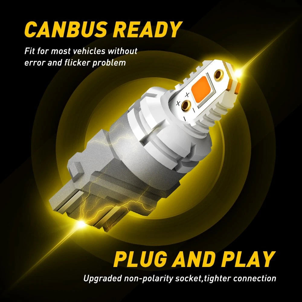 2X 3157 LED Bulb Amber Turn Signal Light for Impala (2000–2013)
