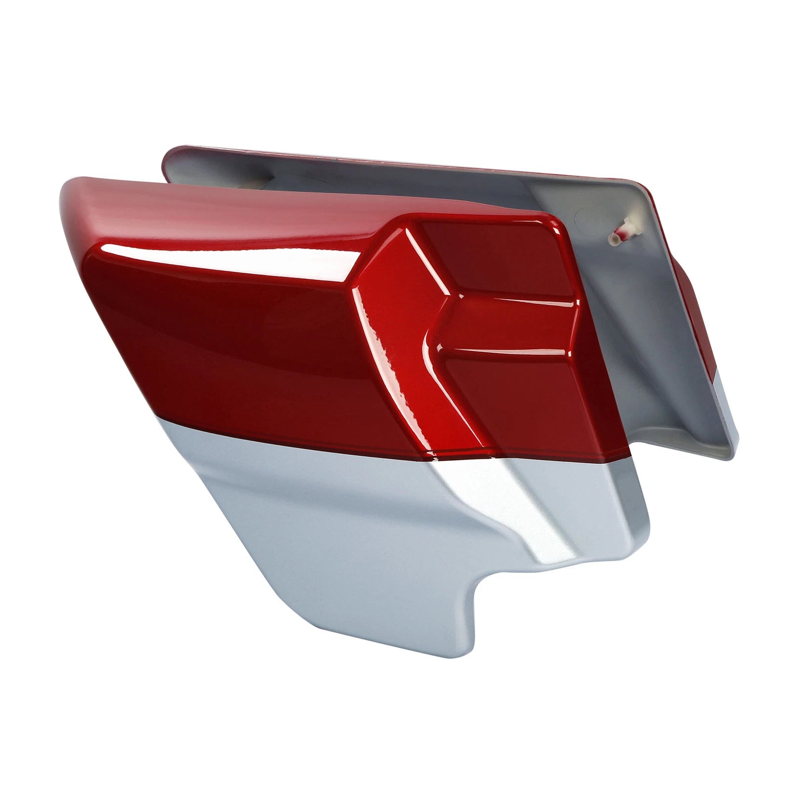 Side Cover Panel for Harley Touring Glide (2009–2026) Wicked Red/Barracuda Silver