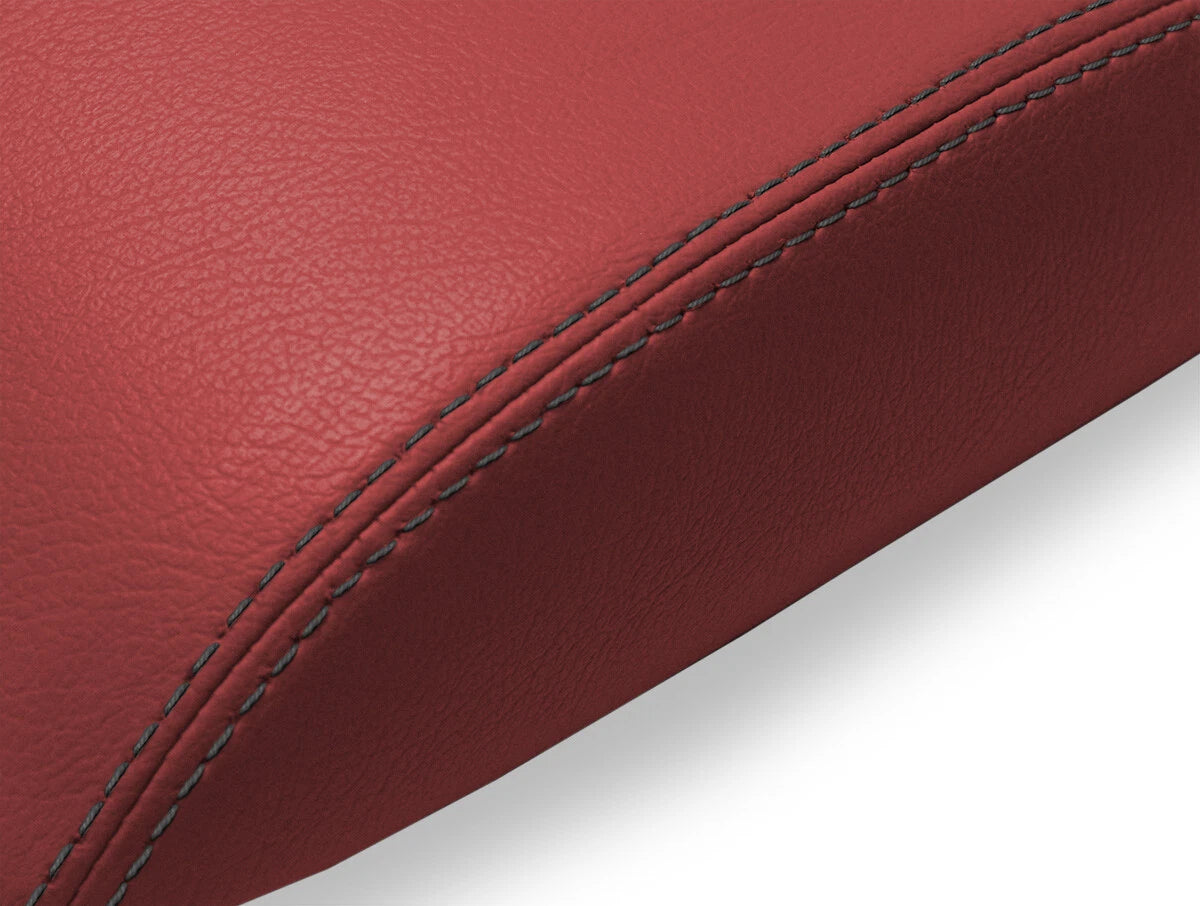 Console Lid Pull Over Cover for Chevrolet Cavalier (2000–2005) Red Black Stitch