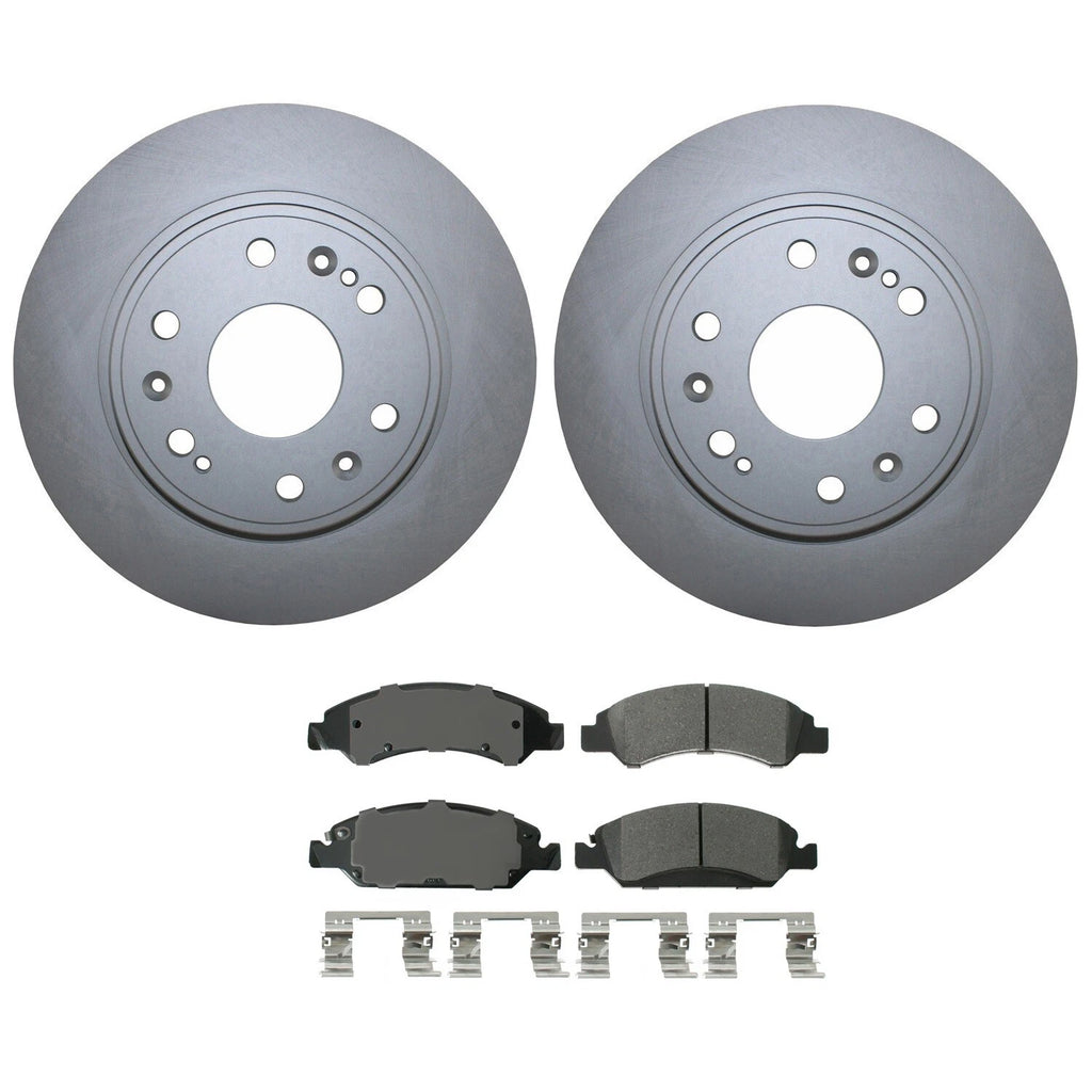 Front Brake Kit 330mm Rotors & Akebono Ceramic Pads for Cadillac Chevy GMC