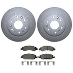 Front Brake Kit 330mm Rotors & Akebono Ceramic Pads for Cadillac Chevy GMC