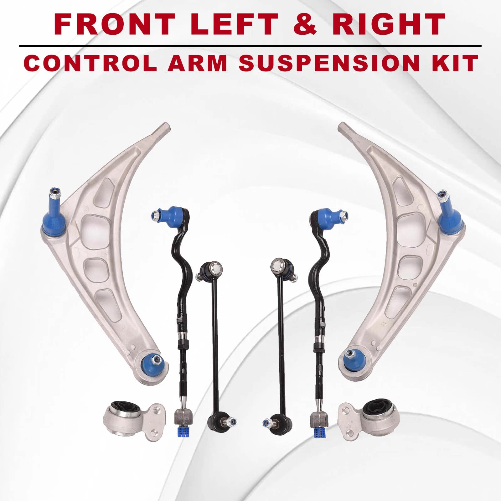 Set of 8 Front Control Arms Ball Joint Suspension Kit for BMW E46 (1998–2006)
