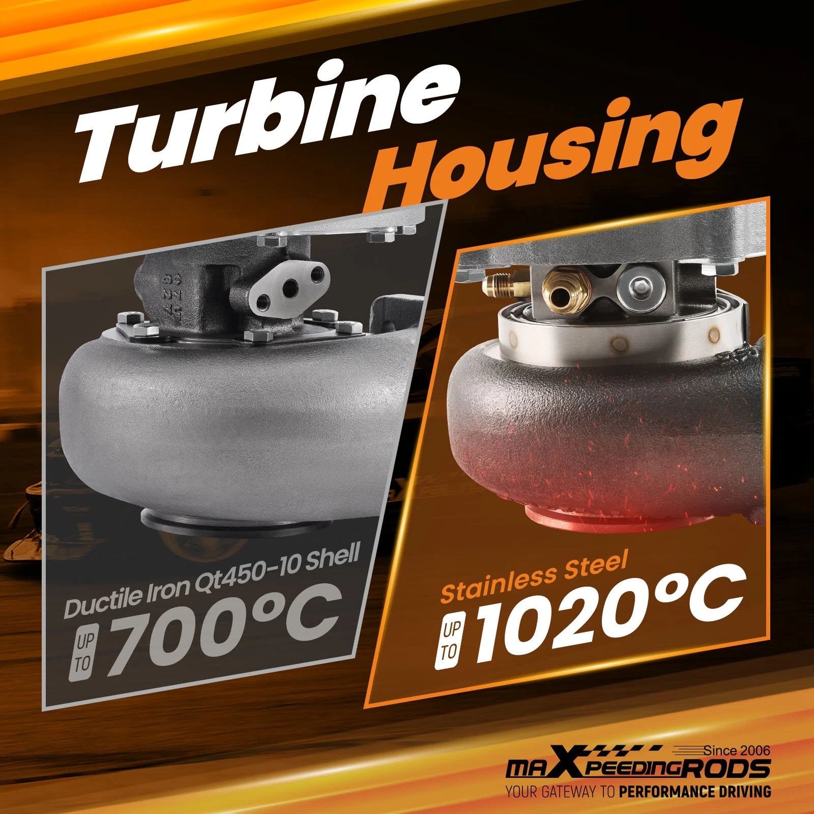 Dual Ball Bearing Turbocharger for AR .72 0.61 770HP