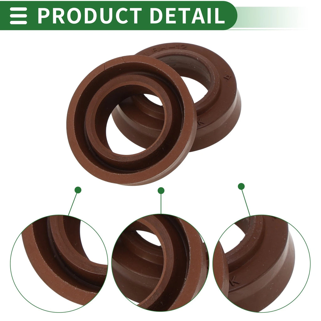 Set of 5 Oil Seal Rotary Shaft Seal FKM Rubber 12x20x4.5mm