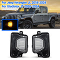 2x Clear Side Mirror Turn Signal Light for Jeep Wrangler JL (2018–2024)