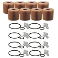 Set of 8 Engine Oil Filters for Lexus Scion Toyota (Metal Free)