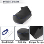 Gear Shift Knob Cover for Mazda CX-30 (2020–2021) Black Blue Faux Leather