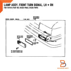 Front Bumper Indicator Parking Lights for Toyota Corolla (1983-1987)