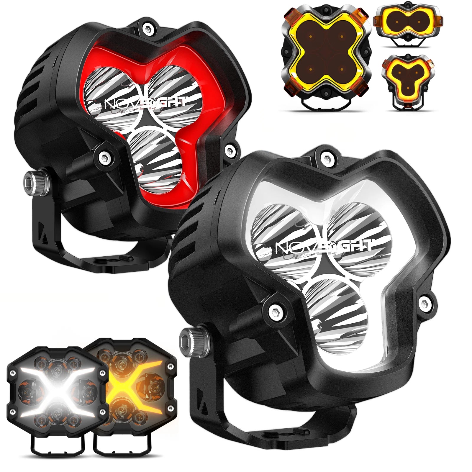 2X LED Pod Work Light for Jeep Truck (2010–2023) - Spot Flood Beam