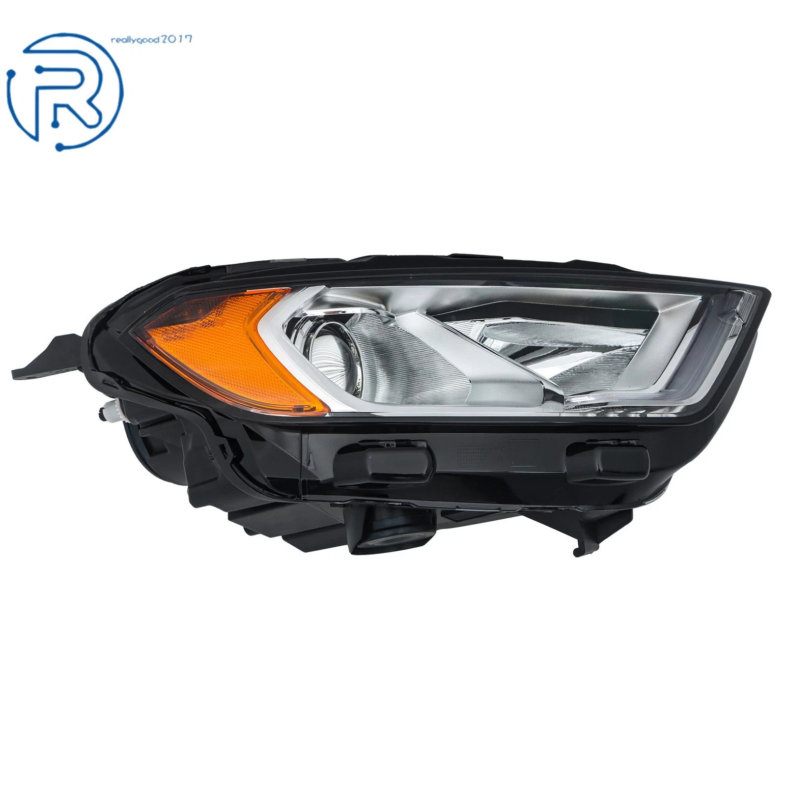 Halogen Headlight with LED DRL Right Chrome Housing for Ford EcoSport (2018–2023)