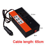 DC 12V/24V to DC 110V/220V Inverter with 6 USB Charger for AU Vehicles