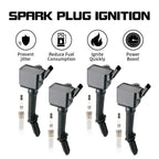 4X Ignition Coil & Iridium Spark Plug for Chevy Malibu (2016–2021) UF802 1.5L 1.4L