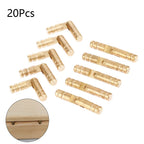20Pcs Brass Barrel Hinge for Jewelry Box (Concealed, Invisible)