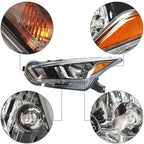 Replacement Headlight for Nissan Versa (2020–2021) Left Chrome Halogen Clear