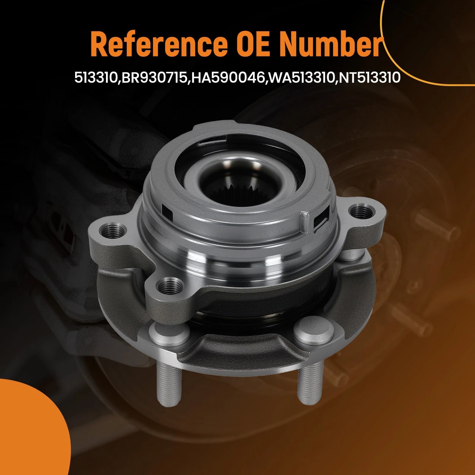 Front Wheel Hub & Bearing Assembly for Nissan Murano/Quest (2003–2009)