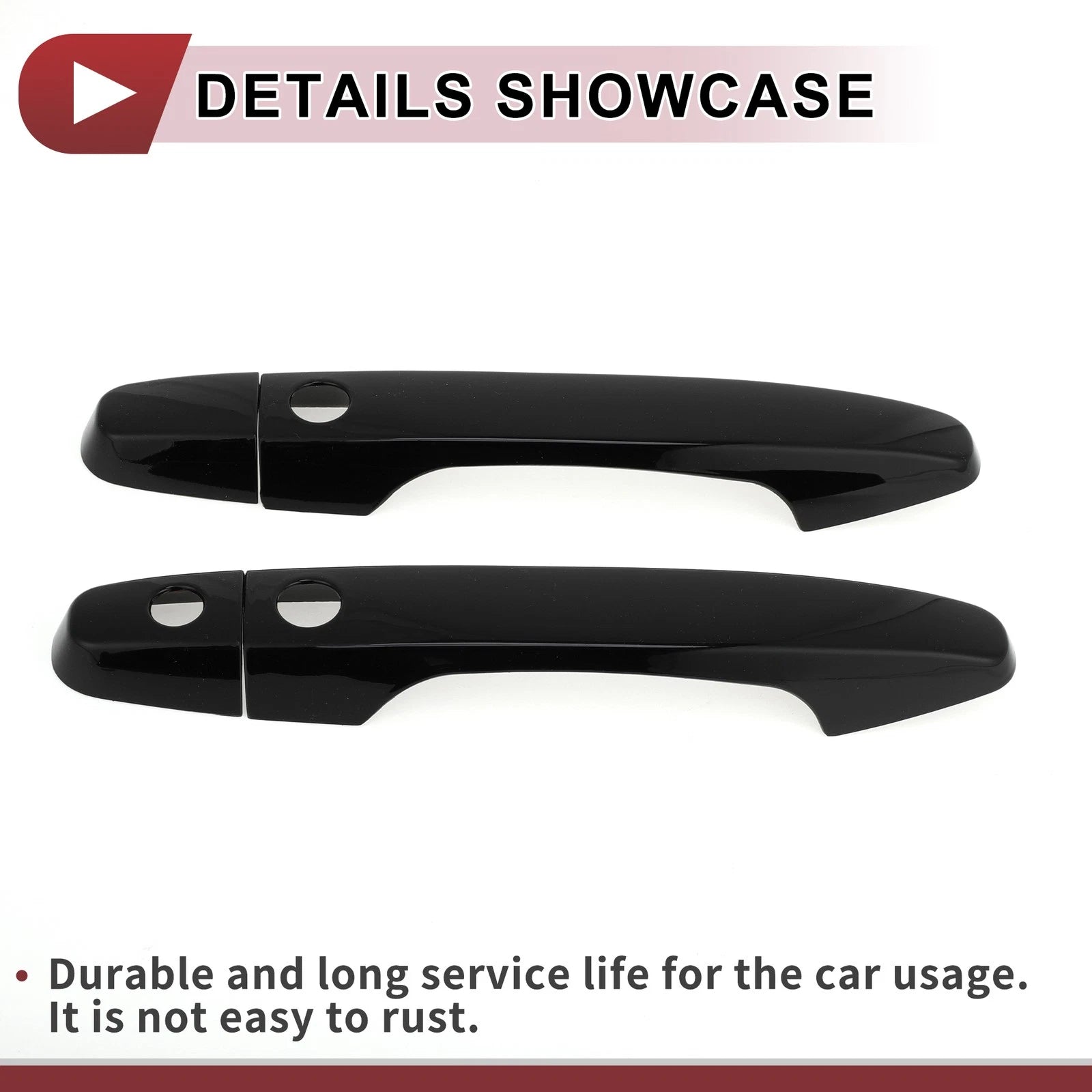 Set of 4 Car Door Handle Covers for Honda CR-V (2012–2016) Gloss Black ABS