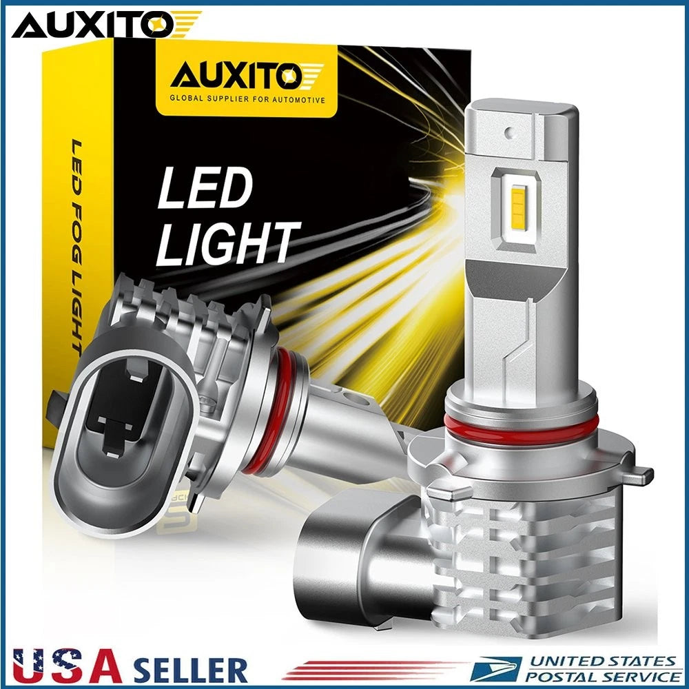 AUXITO H10 9145 9140 LED Fog Light Bulb 3000K Golden Yellow (3000LM)