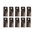 Set of 10 RH Mower Blades for Lely Optimo 280, 240, 205, 165