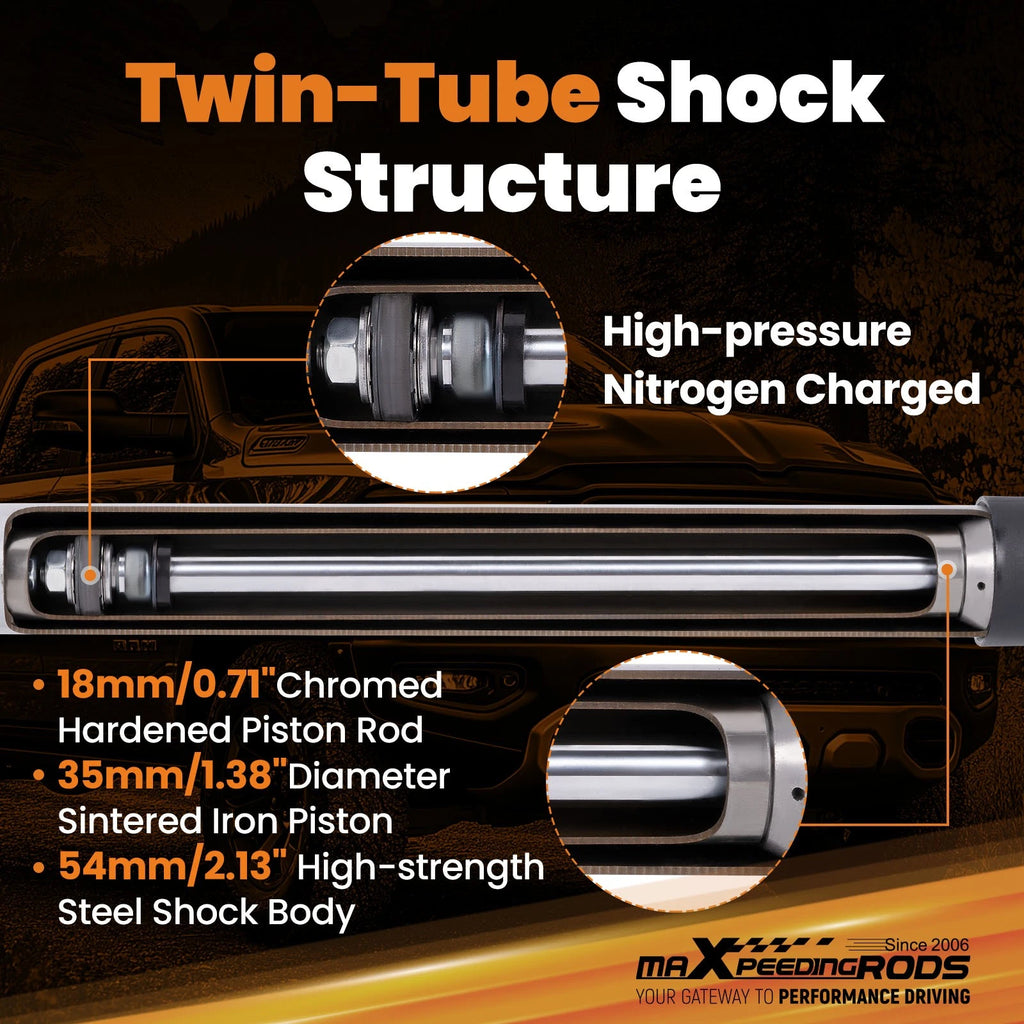 Lift Shocks for Ram 1500 4WD (2009–2018) 3.5-5.5" Rear Pair