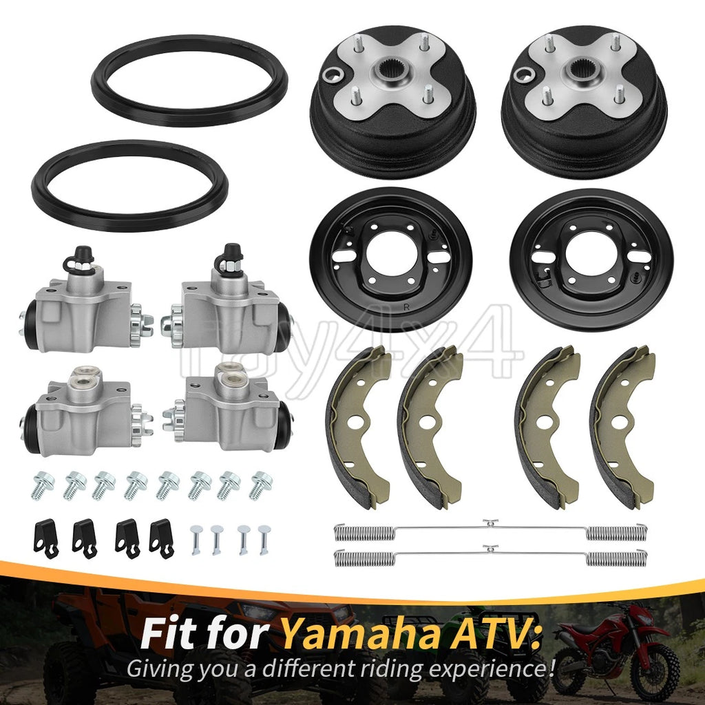 Front Brake Drum Plate Cylinder Set for Yamaha Big Bear 350 (1989–1998)