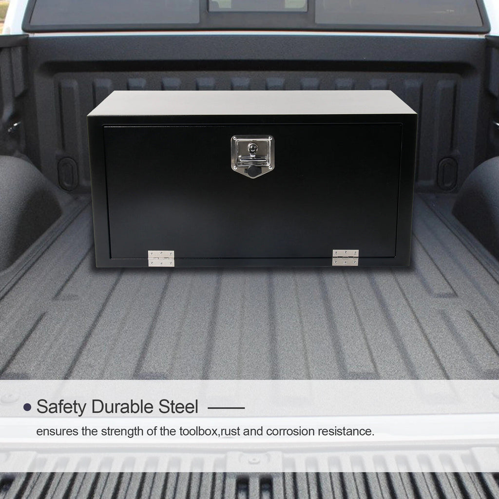 Tool Box for Pickup Truck (36"X18"X18", Black Steel)