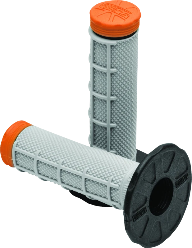 ProTaper Tri Density MX 1/2 Waffle Grips for Motorcycle (2010–2023) - Orange