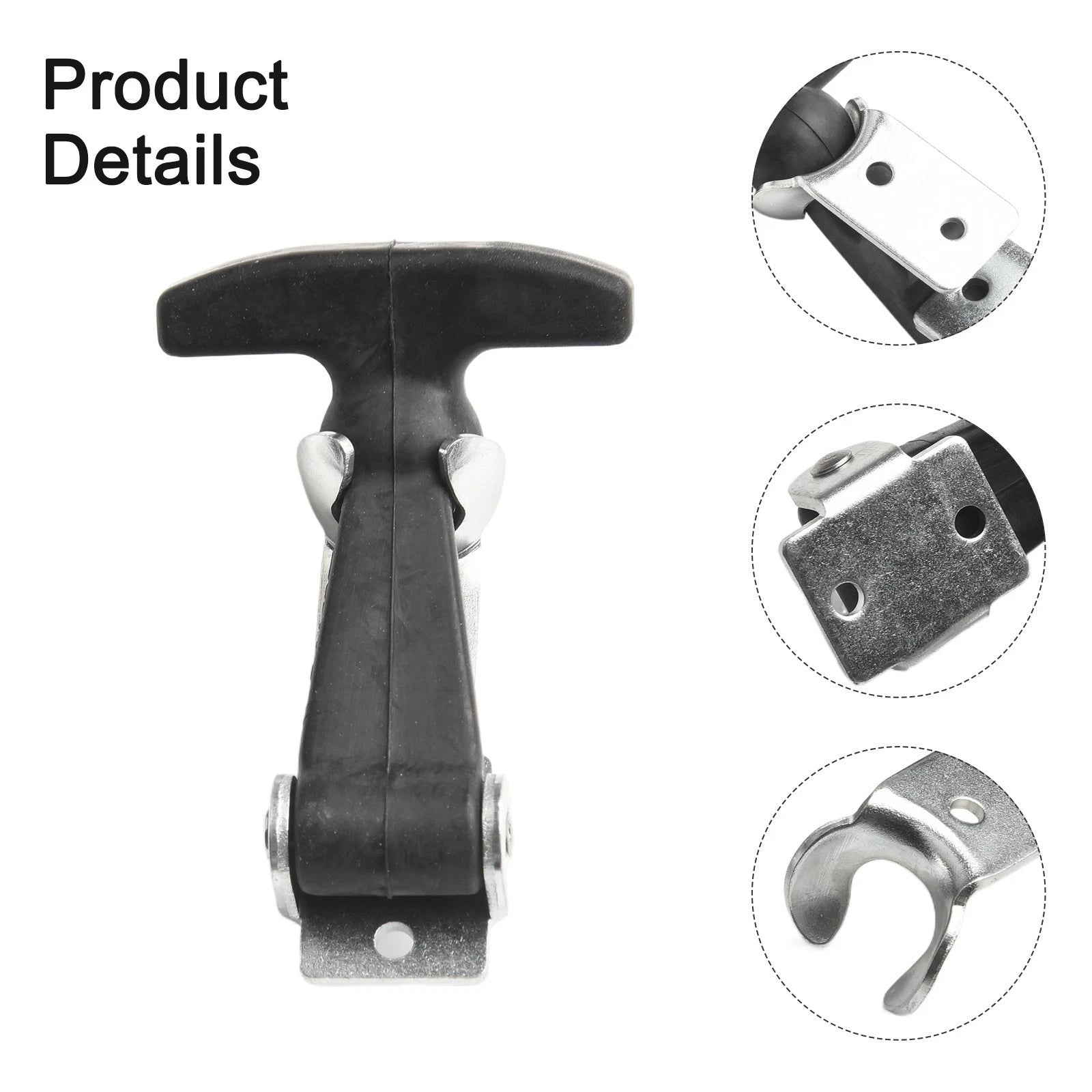 Elastic Stainless Steel Rubber Hood Catch for Universal Applications (4" - 7")