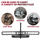 Bike Hitch Carrier Rack for Motorcycle Scooter (500 lbs Capacity)