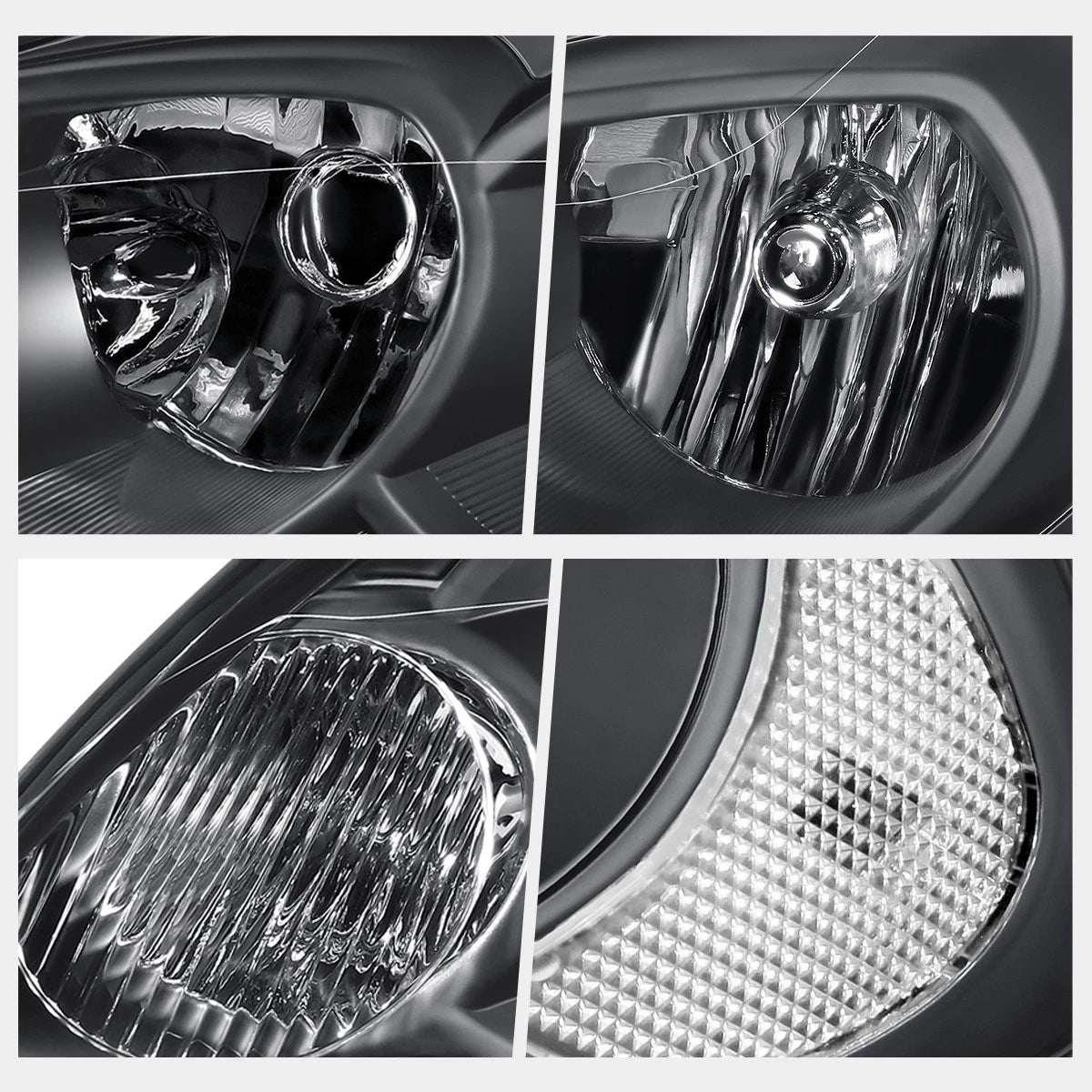 Headlights for Chevy Impala LTD Monte Carlo (2006–2016) Black Housing Clear Lens
