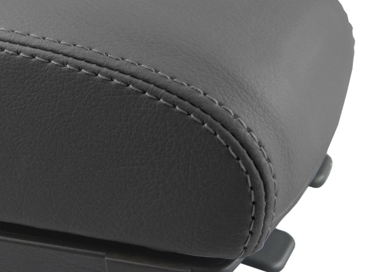 Leather Console Lid Pull Over Cover for Hyundai Tucson (2005–2009) Gray