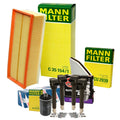 Set of 4 Mann Filters & 4 NGK Ruthenium HX Spark Plugs for Audi VW