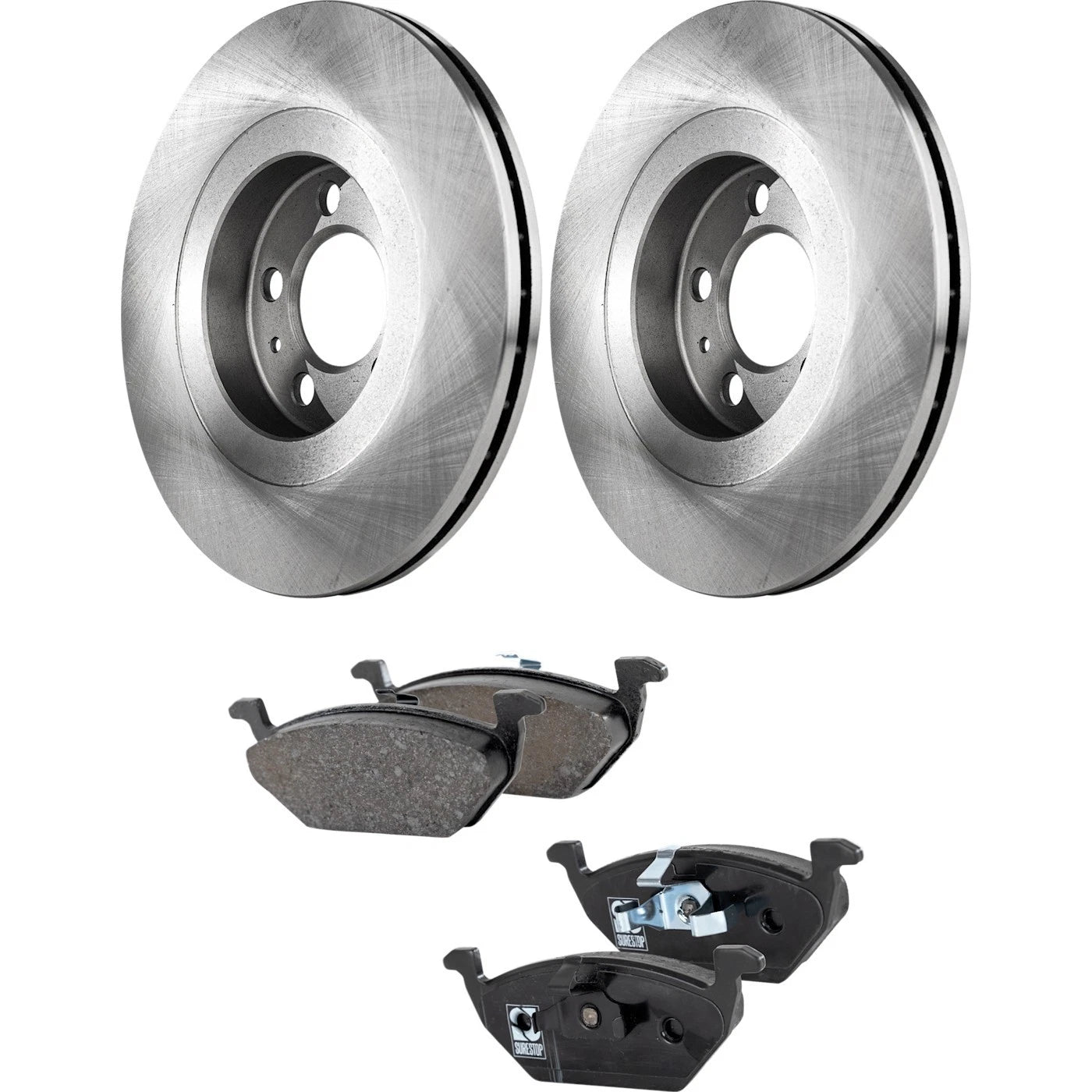 Front Brake Disc Rotors and Pads Kit for VW Golf Jetta (1999)