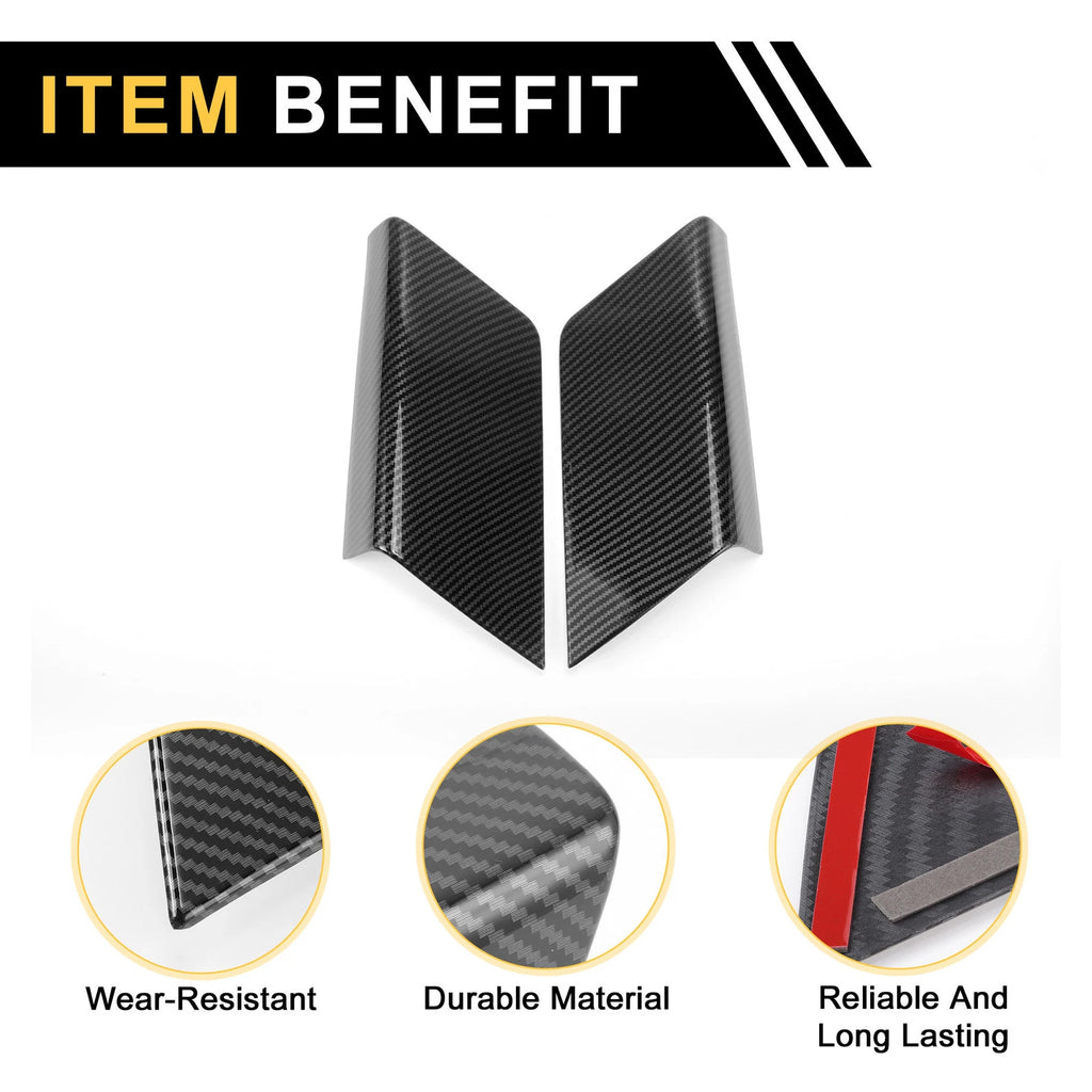 1 Pair Carbon Fiber Door Panel Handle Covers for Ford F-150 (2021–2024)