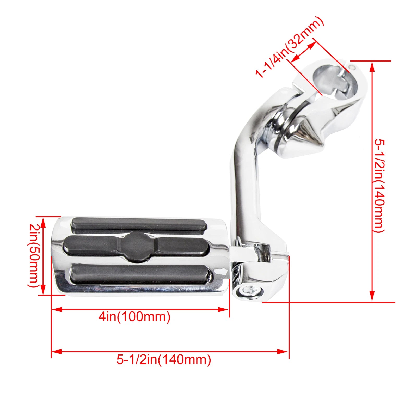 1.25" Motorcycle Highway Foot Pegs for Harley Road Glide, Honda GoldWing GL 1500