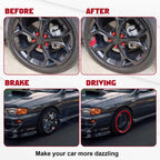 Red Hash Stripe Wheel Rim Stickers for 18"-21" Tires (Set)