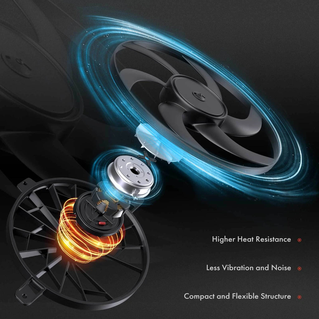 Right Radiator Cooling Fan Assembly w/ Control Unit for Audi Q7 VW Touareg (2007–2015)