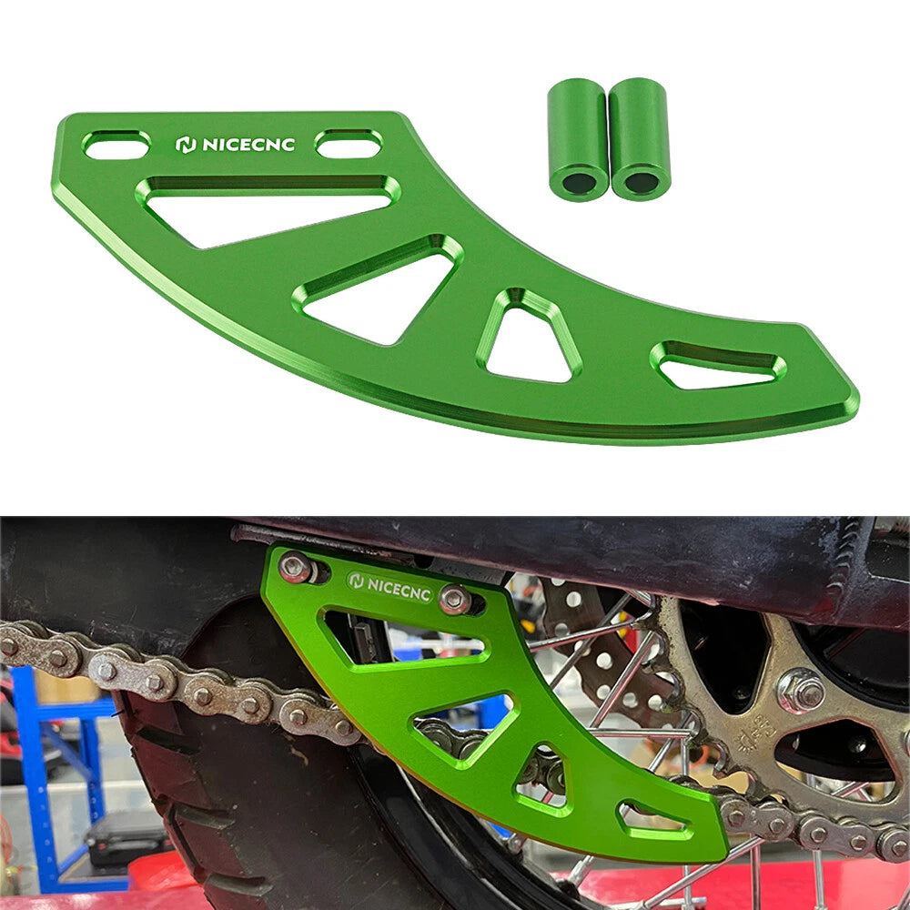 Aluminum Chain Guard Protector Kit for Kawasaki KLR650 (2008–2018) - Green