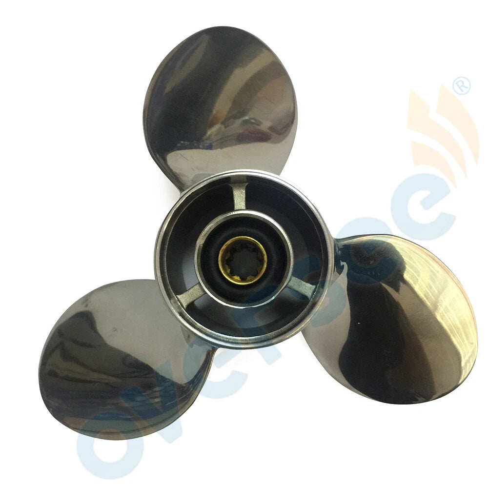 Stainless Steel Propeller 9-1/4" x 11" J for Yamaha 9.9HP 15HP (1990–2023)