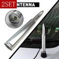 Set of 2 Bullet Antennas 50 Caliber for Dodge Ram 1500, Ford F150 Raptor