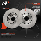 Front Disc Brake Rotors & Ceramic Pads for Chevy Spark (2016-2022)