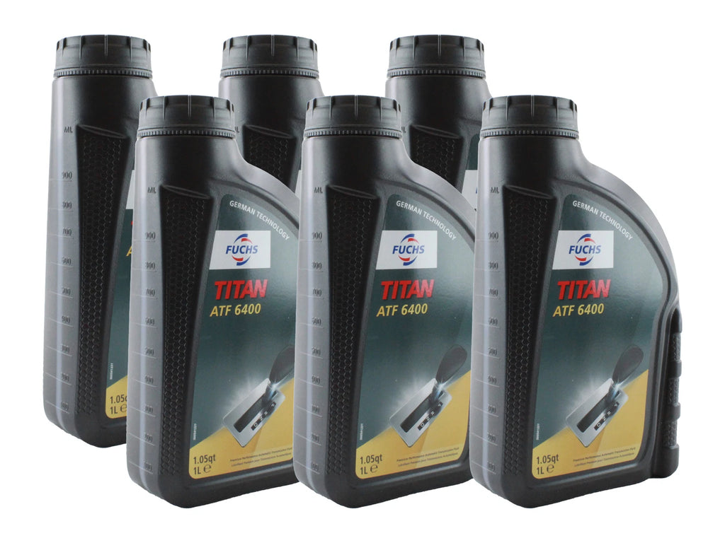 Set of 6 Fuchs TITAN ATF 6400 Transmission Fluid 1L for Acura BMW Ford VW