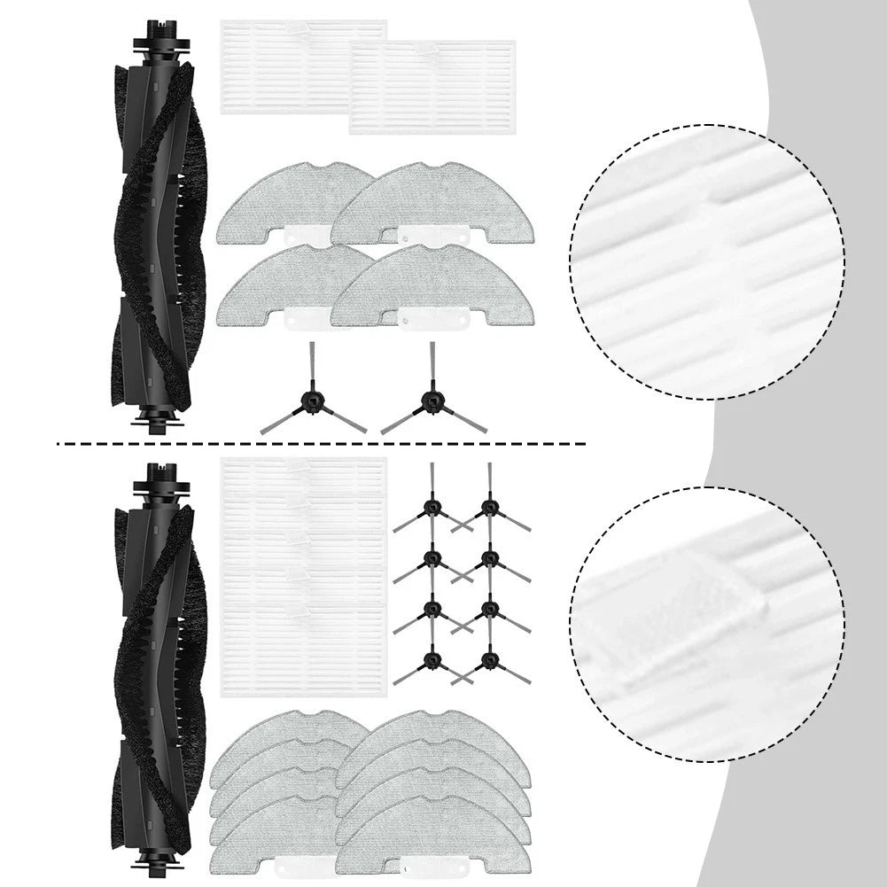 Replacement Kit for Prosceni Q20 Plus Vacuum (Main Brush, Side Brushes, Filter, Mop)