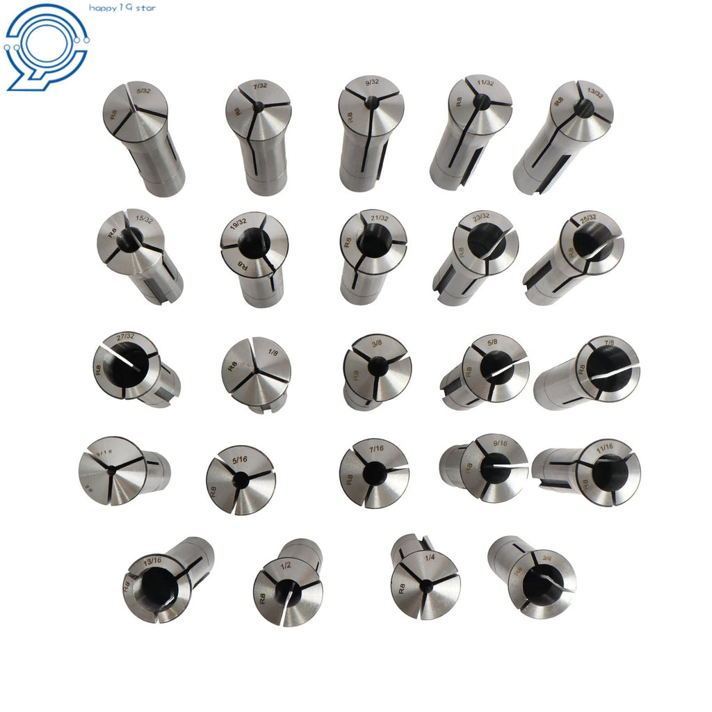 Set of 24 Collets for R8 Machines (Precision)
